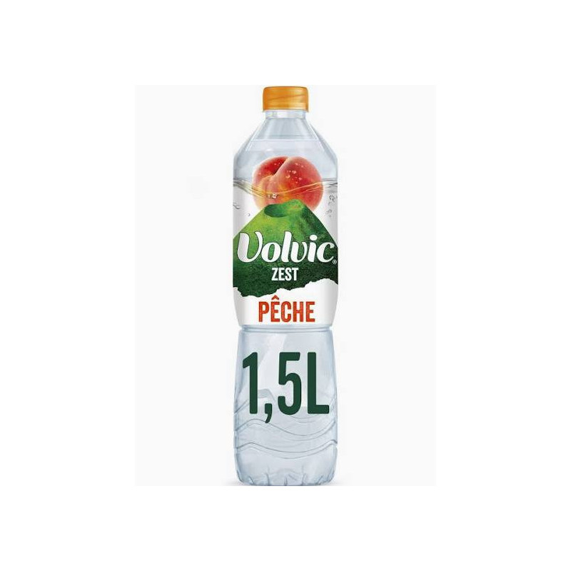 Volvic Touche de Thé Pêche 1,5L | Boisson Volvic aromatisée – Bouteille 1,5 litre
