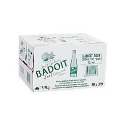 Badoit Citron Vert Carton 30 x 50cl | Eau gazeuse aromatisée – Format professionnel