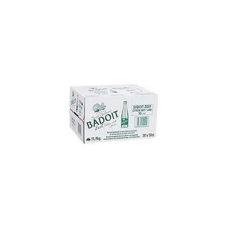 Badoit Citron Vert Carton 30 x 50cl | Eau gazeuse aromatisée – Format professionnel